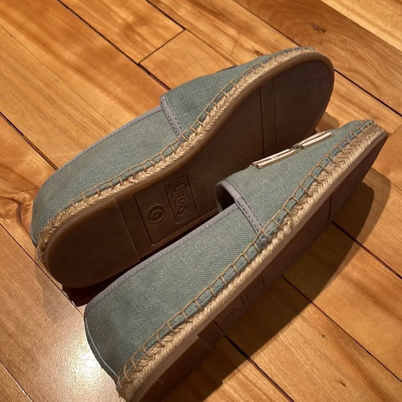 Circus Sam Edelman blue chambray appliqué ‘head in the clouds’ espadrilles - Picture 7 of 8